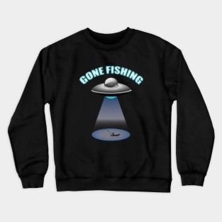 Alien Gone Fishing UFO Tee Crewneck Sweatshirt